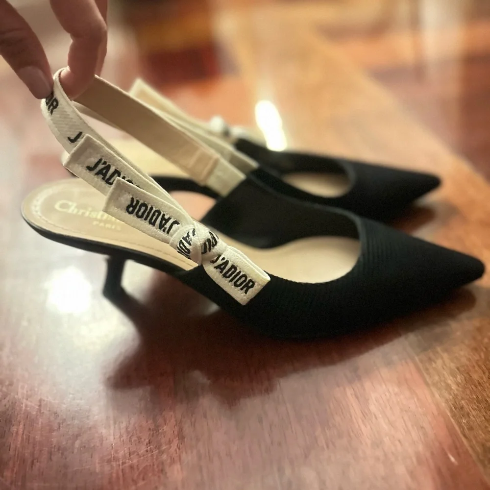 Dior SlingBack black stilletos - Picture 2 of 12